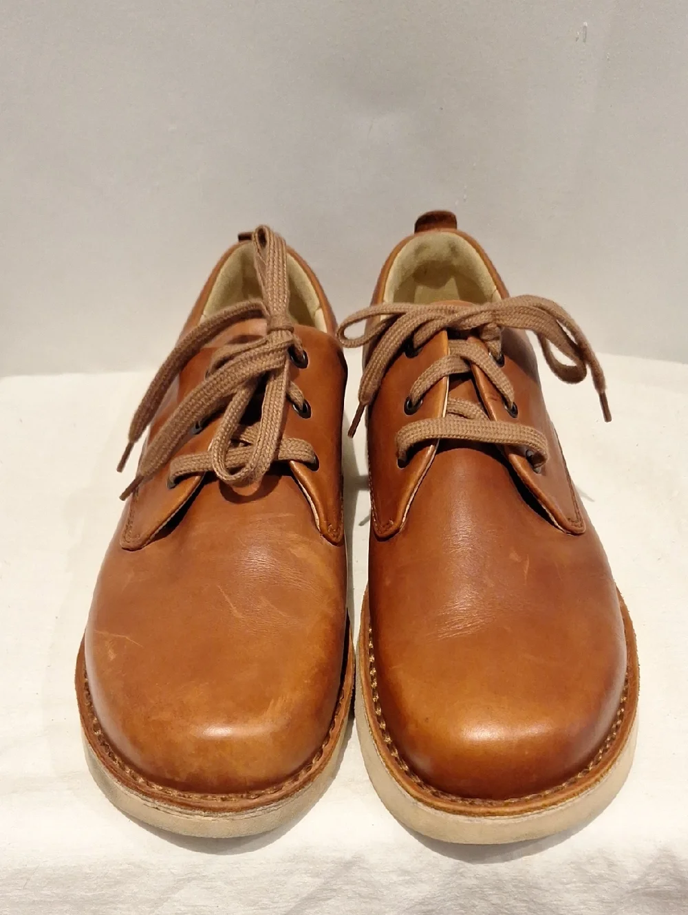 Samuel Hubbard Free Classic Tan Cognac Leather Lace-Up Men's Shoes Size 10